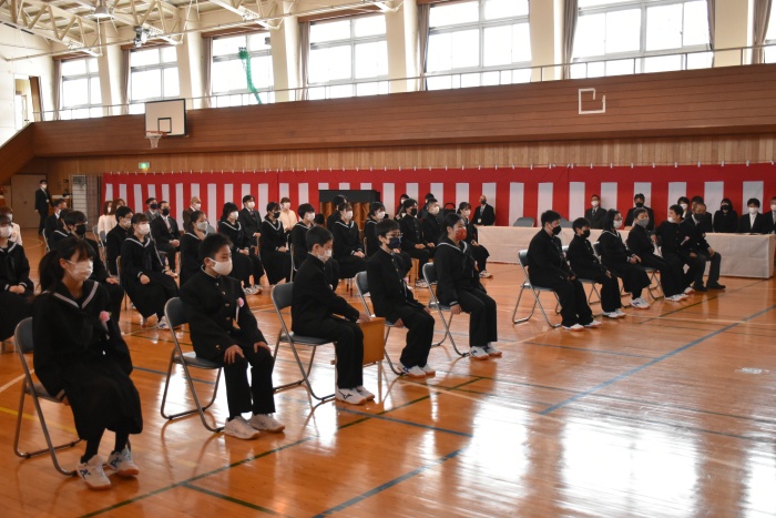 古丹別中学校入学式