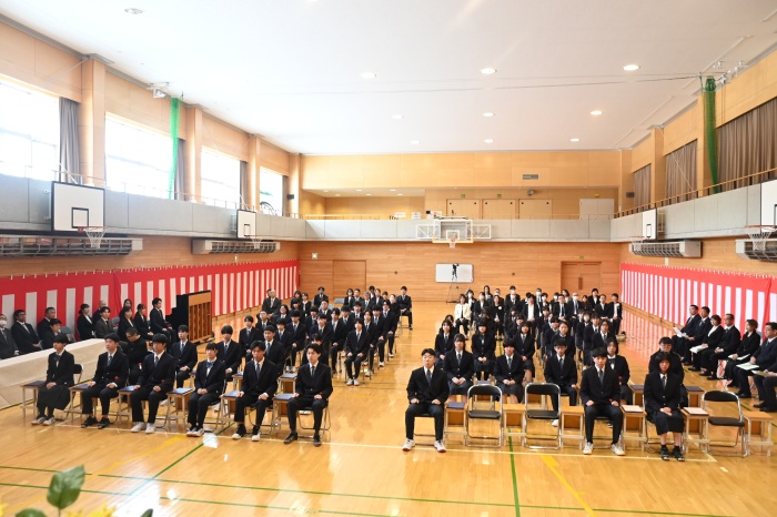 苫前中学校卒業式